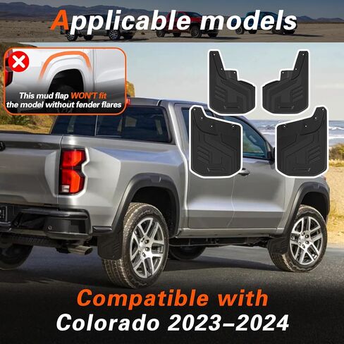 اللوحات الطينية المتوافقة مع 2023 2024 جي إم سي كانيون مع واقي الطين للشاحنات 4 قطع من واقيات الرذاذ in Kuwait