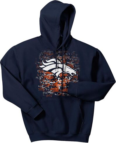 سترة بغطاء للرأس بشعار رقمي قياسي للرجال من Zubaz، لون الفريق، مقاس كبير in Kuwait