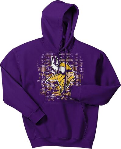 سترة بغطاء للرأس بشعار رقمي قياسي للرجال من Zubaz، لون الفريق، مقاس كبير in Kuwait