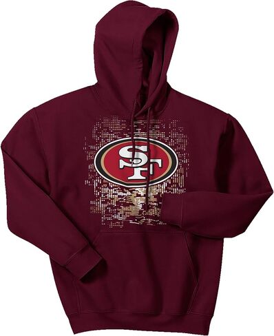 سترة بغطاء للرأس بشعار رقمي قياسي للرجال من Zubaz، لون الفريق، مقاس كبير in Kuwait