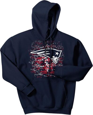 سترة بغطاء للرأس بشعار رقمي قياسي للرجال من Zubaz، لون الفريق، مقاس كبير in Kuwait