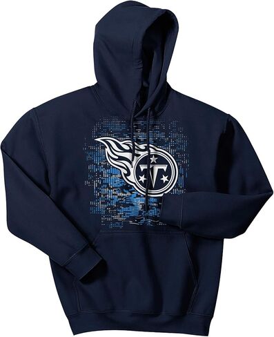 سترة بغطاء للرأس بشعار رقمي قياسي للرجال من Zubaz، لون الفريق، مقاس كبير in Kuwait