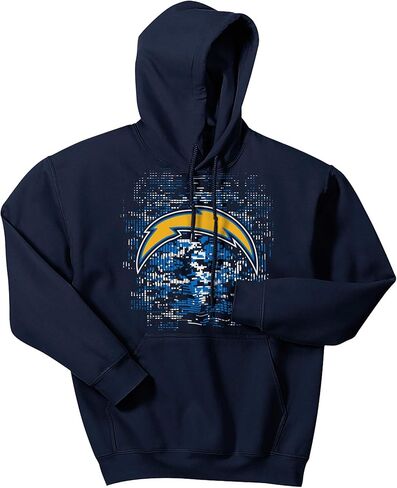 سترة بغطاء للرأس بشعار رقمي قياسي للرجال من Zubaz، لون الفريق، مقاس كبير in Kuwait