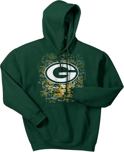 سترة بغطاء للرأس بشعار رقمي قياسي للرجال من Zubaz، لون الفريق، مقاس كبير in Kuwait