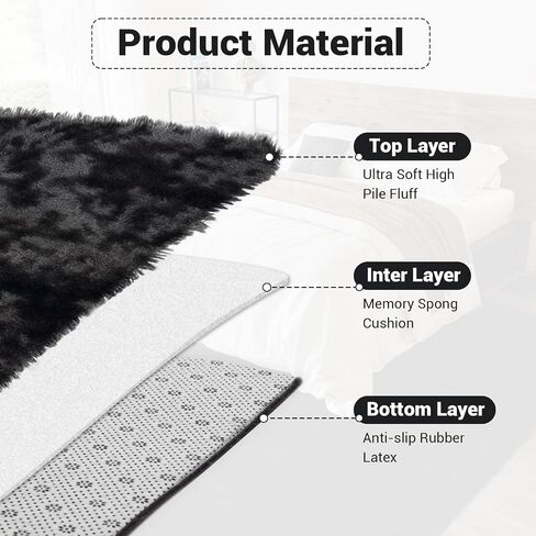 COZYLOOM Runner Rug 2x6 Shag Fluffy Area Rug Soft Plush Furry Rugs Runner Non Slip Bottom Runner Extra Comfy Plush Hallway Rug for Girls Kids Room Bedroom Nursery Dorm,Tie Dye Coffee in Saudi Arabia