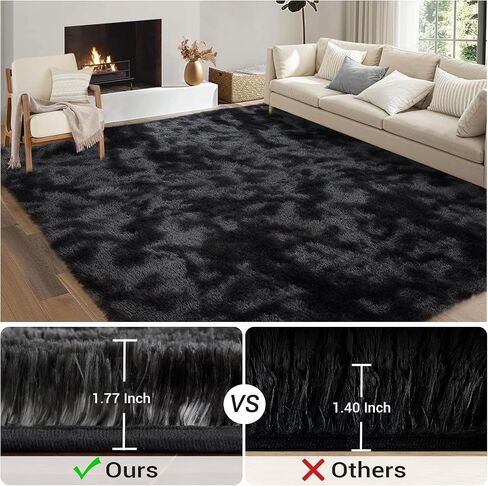COZYLOOM Runner Rug 2x6 Shag Fluffy Area Rug Soft Plush Furry Rugs Runner Non Slip Bottom Runner Extra Comfy Plush Hallway Rug for Girls Kids Room Bedroom Nursery Dorm,Tie Dye Coffee in Saudi Arabia