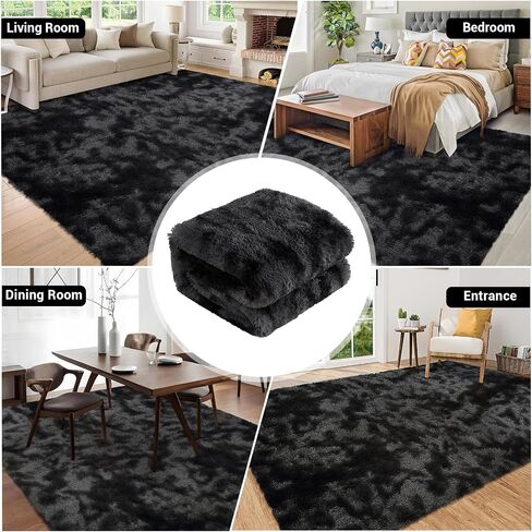 COZYLOOM Runner Rug 2x6 Shag Fluffy Area Rug Soft Plush Furry Rugs Runner Non Slip Bottom Runner Extra Comfy Plush Hallway Rug for Girls Kids Room Bedroom Nursery Dorm,Tie Dye Coffee in Saudi Arabia