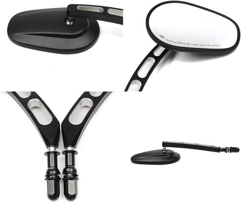 1 Pair Door Hinge Mirrors of Adventure Off-Road Qucik Release for Jeep Wrangler JK JKU TJ LJ CJ YJ (Black with 3 hole) in Saudi Arabia