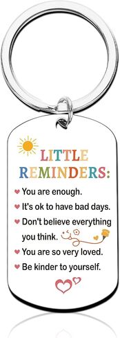 Little Reminders Gifts Keychain, Inspiration Mental Health Self Care You are Enough Gift Keyring for Women Men in Saudi Arabia