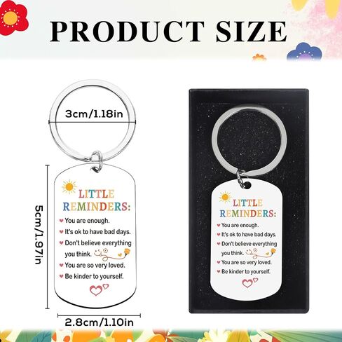 Little Reminders Gifts Keychain, Inspiration Mental Health Self Care You are Enough Gift Keyring for Women Men in Saudi Arabia