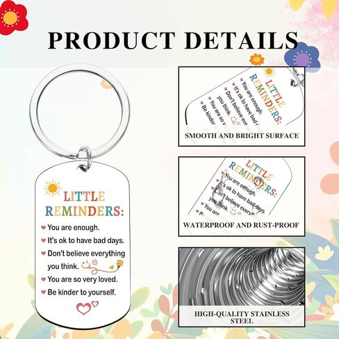 Little Reminders Gifts Keychain, Inspiration Mental Health Self Care You are Enough Gift Keyring for Women Men in Saudi Arabia