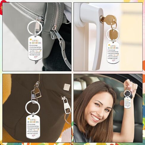 Little Reminders Gifts Keychain, Inspiration Mental Health Self Care You are Enough Gift Keyring for Women Men in Saudi Arabia