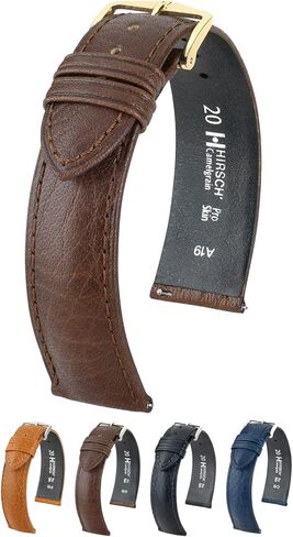 Hirsch Camelgrain Calf Leather Watch STRAP - 12 مم ، 13 مم ، 14 مم ، 15 مم ، 16 مم ، 17 مم ، 18 مم ، 19 مم ، 20 مم ، 22 مم - الانتهاء من ناعمة ناعمة - فرقة مراقبة سريعة. in Kuwait