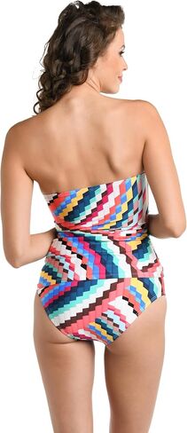 La Blanca Bandeau Bandeau Tankini Swimsuit Top ، Chambray // Charmed Coast ، 16 in Kuwait