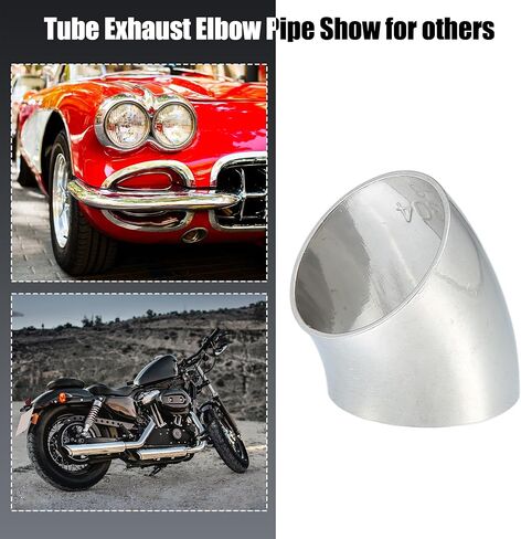 X AUTOHAUX OD 1.25" 45 Degree Mandrel Bend Exhaust Elbow Pipe SS304 Stainless Steel Bend Tube 20GA /.036" Wall Thickness Exhaust Piping for Car Exhaust Pipe Elbow Modified 1pcs in Saudi Arabia