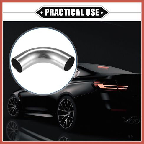 أنبوب أنبوب كوع Acropix ، 1.75 "OD 4.7" الساق 90 درجة DIY أنبوب عادم أنبوب هوائي أنبوب الهواء العالمي للسيارة السيارات متين 304 الفولاذ المقاوم للصدأ قطع السيارة in Saudi Arabia
