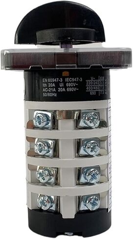 مقبض دوار 6 الموضع 0-6 YMZ12-20/4 التغيير اليدوي CAM SWITCH 20A 690V 4 القسم in Saudi Arabia