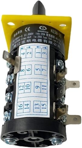 Cam Switch HZ5B-20/4DG Combination Changeover Rotary Switches 3 Positions (1-0-2) 4 Poles 20A 690V in Saudi Arabia