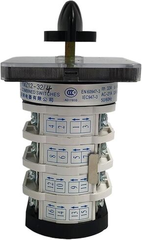 YMZ12-32/4 Changeover Rotary Cam Switch 32A 4 Pole 3 Position in Saudi Arabia