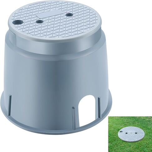 Tandefio 910 Electrical Splice Box 10 Inch Diameter Underground Electrical Junction Box Inground Electrical Box Valve Box and Cover for Outdoor Electrical Wiring Splices, Black in Saudi Arabia