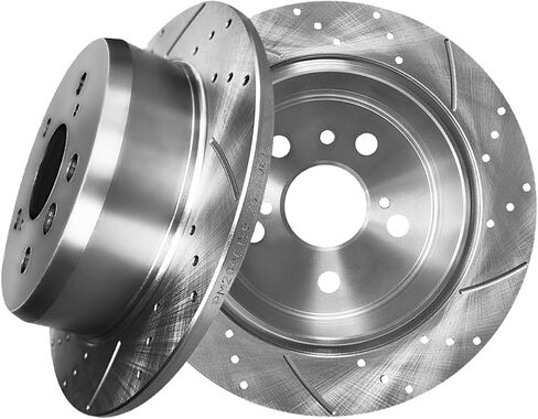PM Auto Rear 269mm Drilled Slotted Brake Disc Rotors For 2002 2003 Lexus ES300 in Saudi Arabia