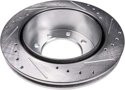 Detroit Axle - Front Brake Rotors for Ford 2013-2025 F-250 F-350 Super Duty 4WD, 2013-2016 F-450 Super Duty, Drilled and Slotted Disc Brake Rotors 2013 2014 2015 Replacement : 14.29" inch Rotor in Kuwait