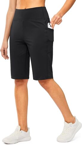 G Gradual Bermuda Shorts for Women with Pockets 12" Knee Length Women's High Waisted Stretch Long Shorts Walking Casual in Kuwait