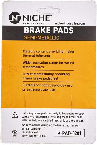 NICHE Brake Pad Set for Harley-Davidson Street Rod Glide Road King Front 41854-08 Rear Semi-Metallic Alloy Steel 2 Pack in Saudi Arabia