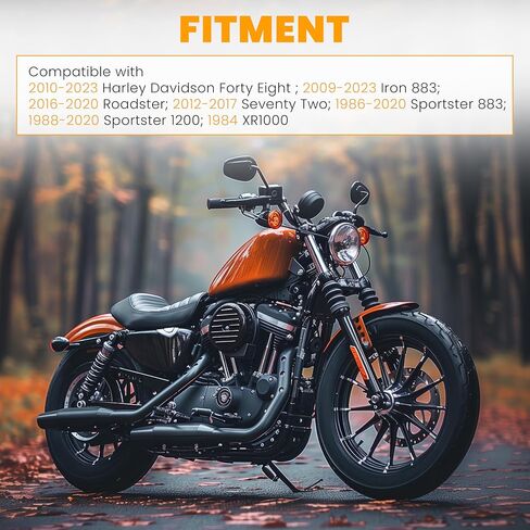 ECOTRIC 1 1/4" Mustache Engine Guard Crash Bar Compatible with Harley 04-23 Sportster XL883 XL1200 10-23 Forty Eight 09-23 Iron 883 XL883N 12-16 Seventy Two Davidson Chrome in Saudi Arabia