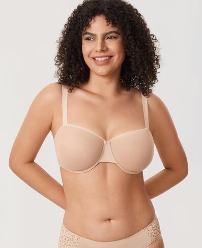 Delimira Women's Cosnufy Balconette Bra Sheer Mesh Plus Size See من خلال الحمالات غير المبطنة بالأسلاك غير المبطنة in Kuwait
