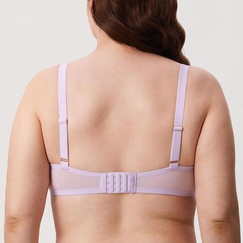 Delimira Women's Cosnufy Balconette Bra Sheer Mesh Plus Size See من خلال الحمالات غير المبطنة بالأسلاك غير المبطنة in Kuwait