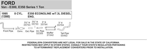 Walker 52389 Exhaust Pipe 3.5" Inlet (ID) 3" Outlet (OD) for Dodge Ram 2500 in Saudi Arabia