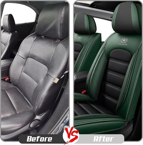 Full Set for Kia Telluride Seat Covers 2020-2025, Waterproof Nappa Leather Car Seat Protector with Pillow, Anti-Slip & Comfortable Car seat Cover (Blue & White) in Saudi Arabia