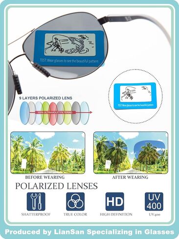 Liansan 2 Packs Premium Aviator Bifocal Reading نظارات شمسية للرجال للنساء Retro Top Clear Sun Readers Protection in Kuwait