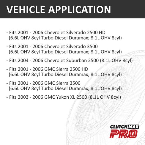 Clutchmaxpro HD Clutch Slave Cylinder (CSC) وحدة تحمل متوافقة مع 2001-2006 Chevy Silverado 2500 HD 3500 Suburban 2500 Sierra 2500 HD 3500 Yukon XL 2500 (CPKGS3703) in Saudi Arabia