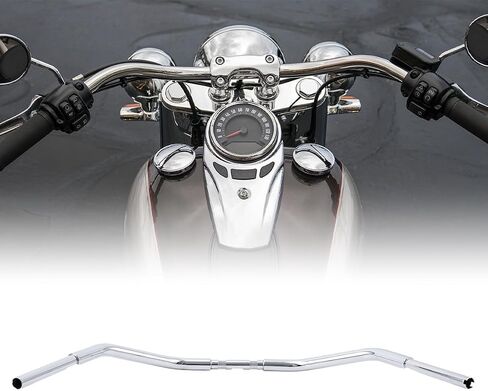3.5" Rise 1-1/4" Fat Narrow Beach Bar Handlebar Fit For Harley Dyna Fat Street Bob Wide Super Glide Heritage Springer Heritage Softail Road King Iron 883 1200 in Saudi Arabia