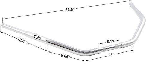 3.5" Rise 1-1/4" Fat Narrow Beach Bar Handlebar Fit For Harley Dyna Fat Street Bob Wide Super Glide Heritage Springer Heritage Softail Road King Iron 883 1200 in Saudi Arabia