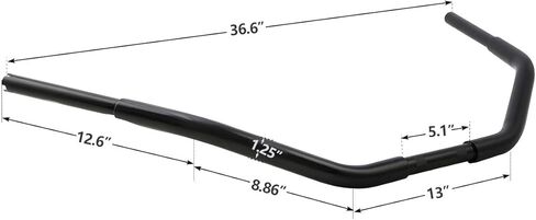 3.5" Rise 1-1/4" Fat Narrow Beach Bar Handlebar Fit For Harley Dyna Fat Street Bob Wide Super Glide Heritage Springer Heritage Softail Road King Iron 883 1200 in Kuwait