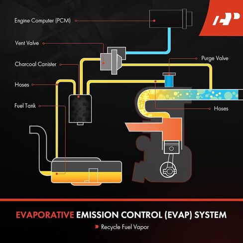 A-Premium Vapor Canister Vent Solenoid Valve with Hose Compatible with Chevrolet Colorado & GMC Canyon 2004-2012 & Hummer H3 2006-2010, H3T 2009-2010, Replace# 20907779, 15136020 in Kuwait