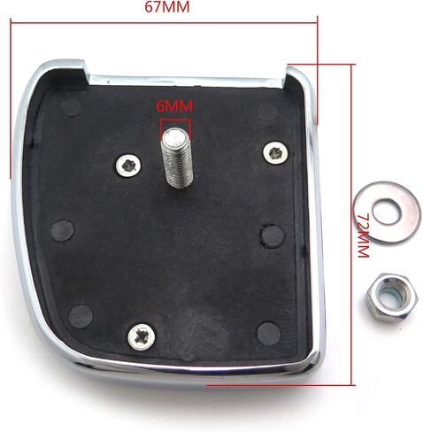 XKMT-Chrome Small Airflow Groove Brake Pedal Pad Compatible With H-D Bad Boy FXSTSB Springer Softail FXSTS Custom Vehicle Operations FXDWG3 FXDWG3 Springer Softail FXSTS [B01G80OR3G] in Saudi Arabia