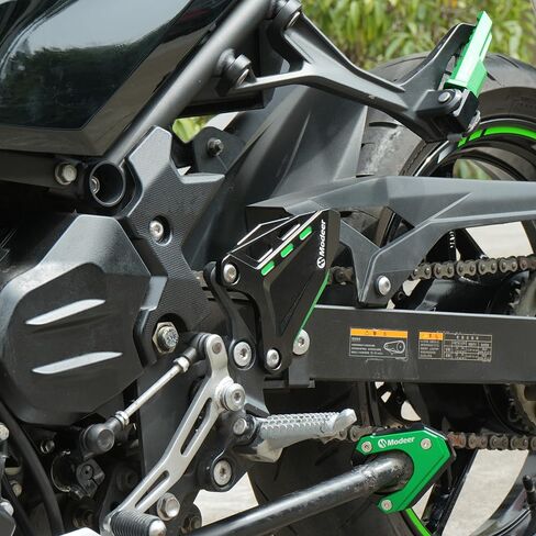 Motorcycle Footrest Pedal Protector Foot Peg Heel Guard For Ka.wasaki Ninja 500 Z500 2024 | Ninja 400 Z400 2018 2019 2020 2021 2022 2023 2024 Accessories (ninja500-black/green) in Saudi Arabia
