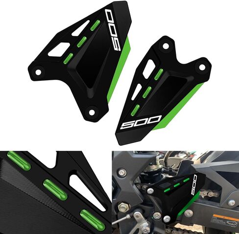 Motorcycle Footrest Pedal Protector Foot Peg Heel Guard For Ka.wasaki Ninja 500 Z500 2024 | Ninja 400 Z400 2018 2019 2020 2021 2022 2023 2024 Accessories (ninja500-black/green) in Kuwait