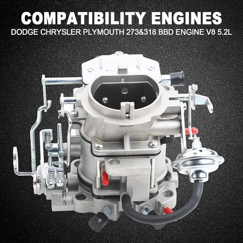 2 Barrel Carter Type BBD High Top Carburetor for 1966-1984 Dodge Plymouth with 318 360 Engine, Dodge Chrysler Plymouth 318 BBD Engine V8 5.2L 1966-1984 in Saudi Arabia