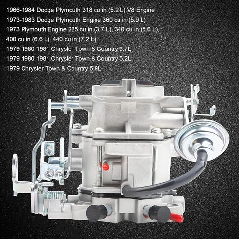 2 Barrel Carter Type BBD High Top Carburetor for 1966-1984 Dodge Plymouth with 318 360 Engine, Dodge Chrysler Plymouth 318 BBD Engine V8 5.2L 1966-1984 in Saudi Arabia
