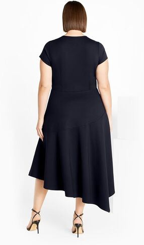 City Chic Plus Size Dress, Ponte Flare Dress in Saudi Arabia