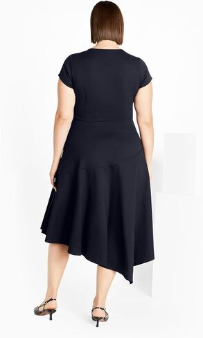 City Chic Plus Size Dress, Ponte Flare Dress in Saudi Arabia
