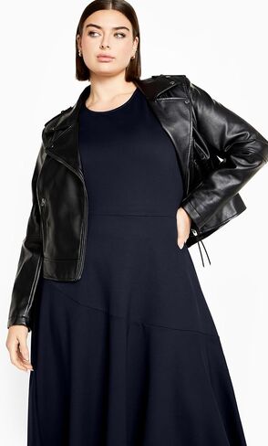City Chic Plus Size Dress, Ponte Flare Dress in Saudi Arabia