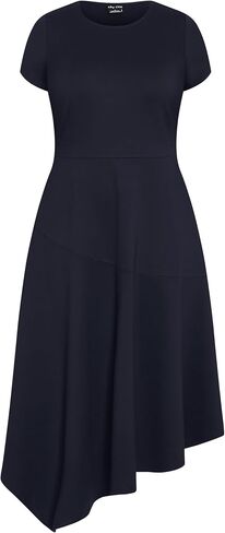 City Chic Plus Size Dress, Ponte Flare Dress in Saudi Arabia