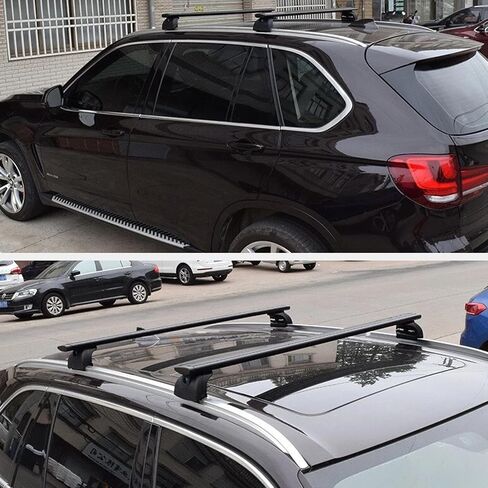 ZXMOTO ROOK RAIN RACK RACK CROSS CROSSBARS FITS for Volkswagen VW Tiguan 2018 2018 2020 2021 2022 2023 2024 Heavy Duty Aluminium for Roof Cargo Box ، Ski ، Kayak ، Bike ، Cargo Carrie in Saudi Arabia