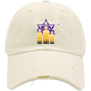 قبعة يوم ذكرى الهولوكوست الدولية للرجال غسلت قبعة البيسبول المنخفضة المنخفضة قبعات تمرين غسلها خفيفة الوزن in Kuwait